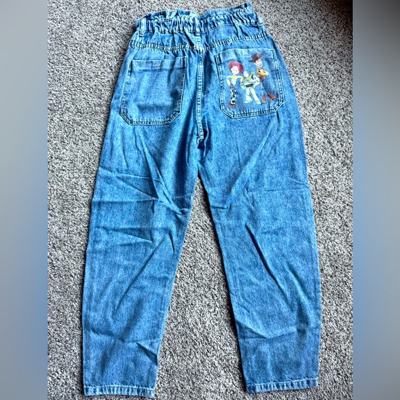 Zara Blue Denim Jeans with Toy Story Patch - Picture 1 of 3